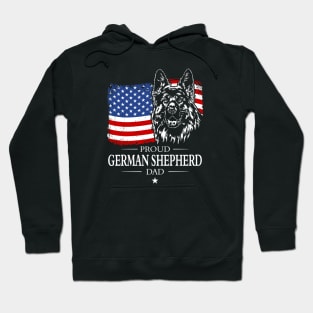 German Shepherd Dad American Flag patriotic dog Hoodie